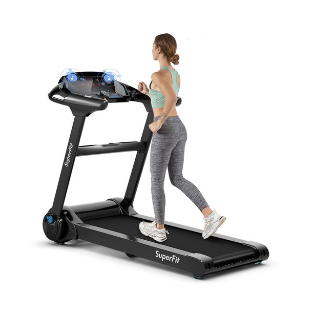 SuperFit 2.25HP Folding Treadmill Running Machine W/APP Heart Rate discount at $639.99