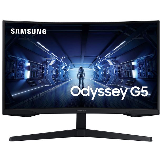 Samsung Odyssey 27" WQHD 144Hz 1ms GTG Curved VA LED FreeSync Gaming Monitor (LC27G55TQWNXZA) - Black discount at $388.88