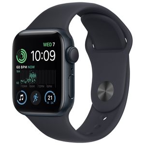 Apple Watch SE (GPS) 40mm Midnight Aluminum Case with Midnight Sport Band (2022) offers at $299.99 in Best Buy