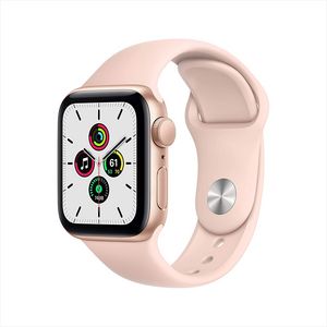Refurbished (Good) Apple Watch Series SE GPS 40mm Gold Aluminum Case with Pink Sand Sport Band offers at $252 in Best Buy