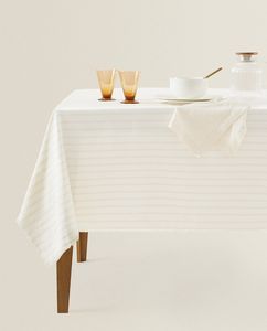 STRIPED COTTON TABLECLOTH offers at $104.3 in ZARA HOME