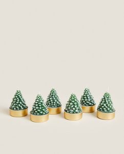 Green Fir Tree Candles (Pack Of 6) offers at $19.9 in ZARA HOME