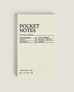 POCKET NOTEPAD offers at $9.9 in ZARA HOME