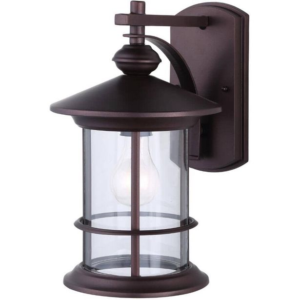 Treehouse Outdoor Downward Coach Light Fixture - Oil Rubbed Bronze with Clear Glass, 14-1/4'' discount at $72.99