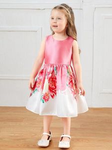 SHEIN Toddler Girls Floral Print Sleeveless Party Dress offers at $14.99 in SheIn