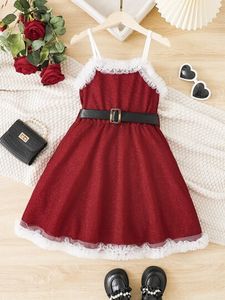 Girls Contrast Ruffle Mesh Trim Cami Party Dress offers at $15.08 in SheIn