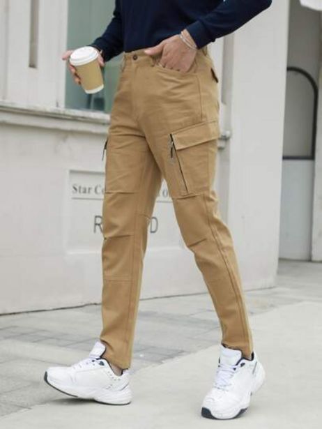 Men Flap Pocket Cargo Pants offers at $15 in SheIn