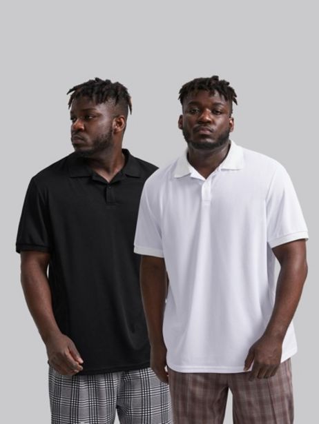 Extended Sizes Men 2pcs Polo Shirt offers at $14 in SheIn