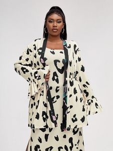 SHEIN X Robyn Nichole Plus Graphic Print Flounce Sleeve Drawstring Waist Kimono offers at $19 in SheIn
