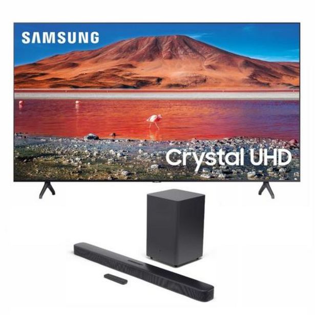75" Class 4K UHD Smart TV & JBL Bar 2.1 Soundbar Bundle offers at $124.98 in Aaron's