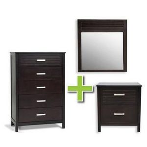 3 - Piece Dalton Chest, Nightstand, & Mirror Bundle offers at $54 in Aaron's