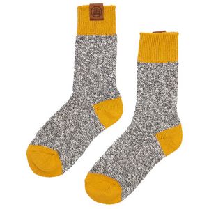 Ladies Socks in Grey Mix with Harvest Gold Band offers at $10 in Muskoka Bear Wear