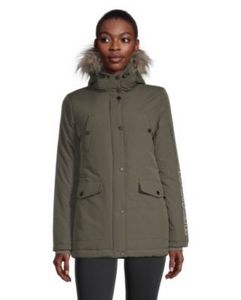 Women's Puff Waterproof Jacket with Faux Fur offers at $53.99 in Mark's