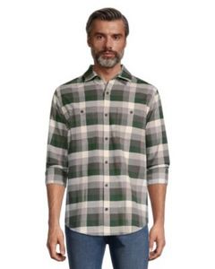Men's Basic Regular Fit Stretch Flannel Shirt offers at $29.98 in Mark's