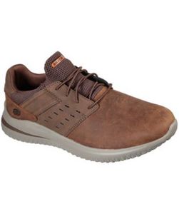 Men's Delson 3.0 Leather Bungee Lace Up Style Slip On Shoes - Brown offers at $87.49 in Mark's
