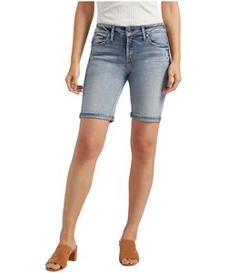 Silver Women's Suki Mid-Rise Bermuda Jean Shorts offers at $52.8 in Mark's