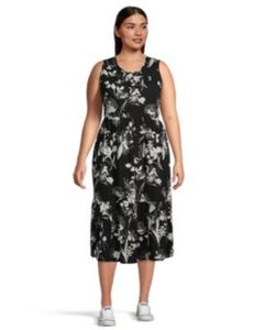 Women's Sleeveless Scoop Neck Tiered Midi Dress offers at $29.99 in Mark's