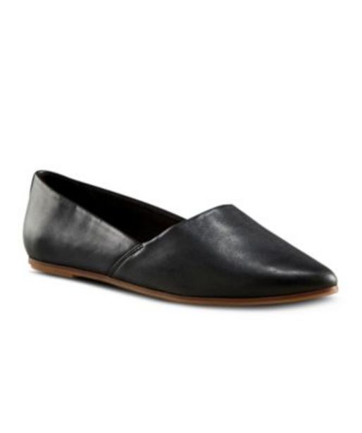 Women's Aislinn Leather Slip On Flats - Black offers at $48.74 in Mark's