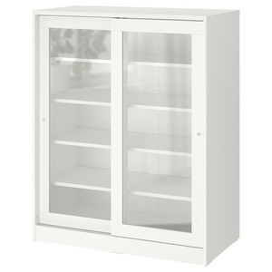 Cabinet with glass doors offers at $149 in IKEA