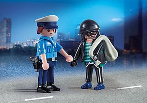 9218 PLAYMOBIL DuoPack Policier et voleur offers at $4.89 in Playmobil
