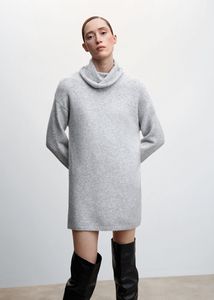 Knitted turtleneck dress offers at $41.99 in Mango