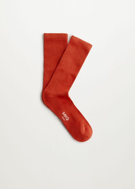 Ribbed cotton socks offers at $9.99 in Mango