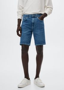 Regular-fit denim bermuda shorts offers at $39.99 in Mango