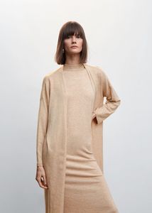 Long knit cardigan offers at $41.99 in Mango