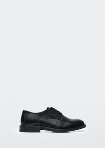 Leather blucher shoes offers at $139.99 in Mango