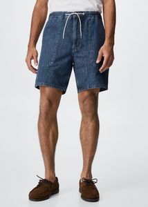 Drawstring denim Bermuda shorts offers at $49.99 in Mango