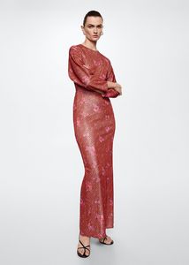 Embossed flower gown offers at $99.99 in Mango