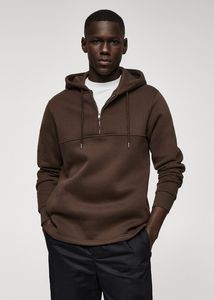Zipped hoodie offers at $59.99 in Mango