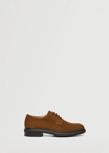 Suede blucher shoes offers at $99.99 in Mango