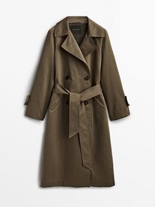 Satin Trench Coat offers at $359 in Massimo Dutti