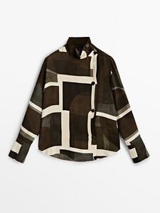 Geometric Print Shirt offers at $129 in Massimo Dutti