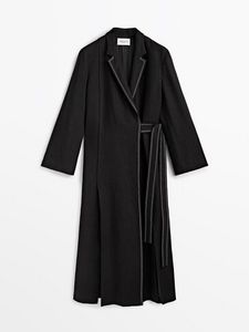 Double-Breasted Linen Coat - Limited Edition offers at $599 in Massimo Dutti