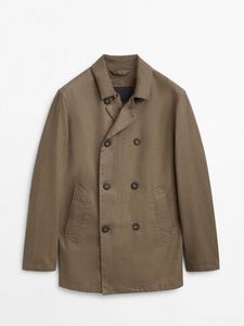 3-Layer Linen Blend Trench-Style Coat offers at $329 in Massimo Dutti