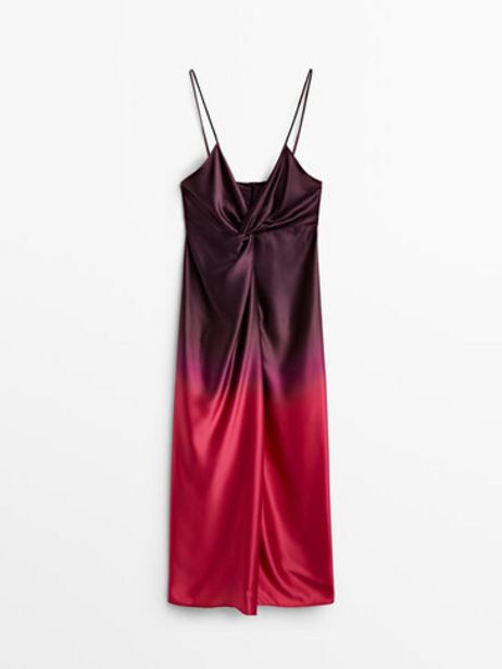 Ombré Colour Satin Dress - Studio offers at $279 in Massimo Dutti