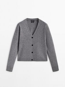 100% Cashmere V-Neck Cardigan offers at $279 in Massimo Dutti
