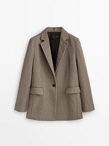 Houndstooth Single-Button Blazer offers at $329 in Massimo Dutti