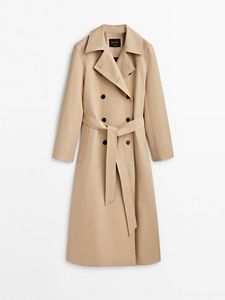 Trench Coat With Belt offers at $399 in Massimo Dutti