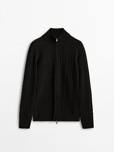 Cable-Knit Cardigan With Zip offers at $119.2 in Massimo Dutti