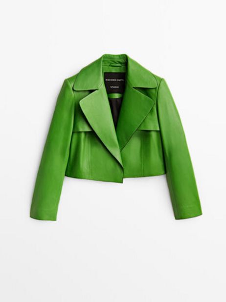 Cropped Leather Trench Jacket - Studio offers at $499 in Massimo Dutti