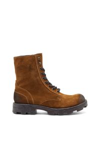 Combat boots in oiled suede offers at $297 in Diesel
