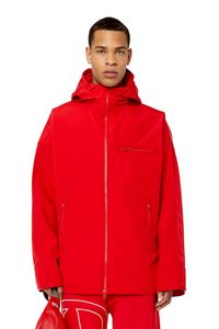 Hooded jacket with piped logo offers at $625 in Diesel