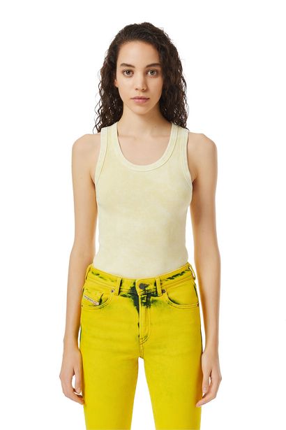Ribbed tank top with acid wash offers at $75 in Diesel