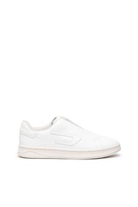Slip-on leather sneakers with D patch offers at $97 in Diesel