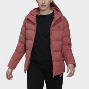 Helionic Hooded Down Jacket offers at $69 in Adidas