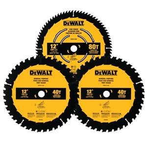 DEWALT 3PK 12 IN 80T AND 2 x 40T SAW BLADES offers at $89 in Lowe's
