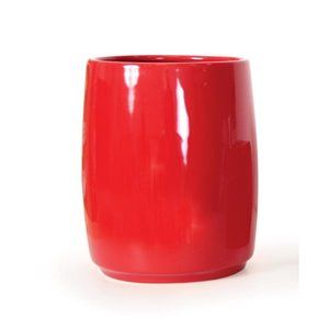Moda at Home Compel Red Ceramic Wastebasket offers at $15 in Lowe's